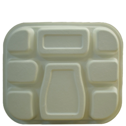 8 Compartment Biodegradable Party Thali Plates