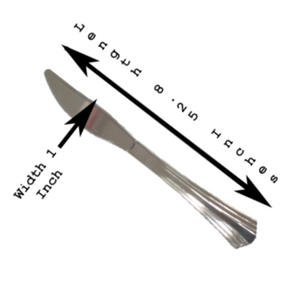 Disposable Plastic Knife - Silver