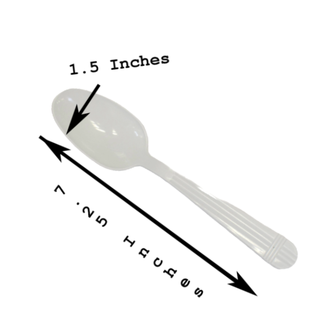 Disposable Plastic Spoon - White
