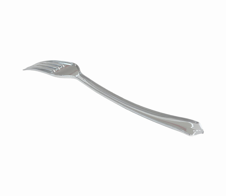 Disposable Plastic Fork - Silver