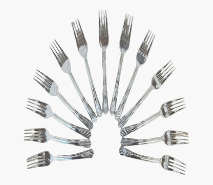 Disposable Plastic Fork - Silver