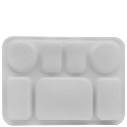 7 Compartment White Color Disposable Party Thali Plates