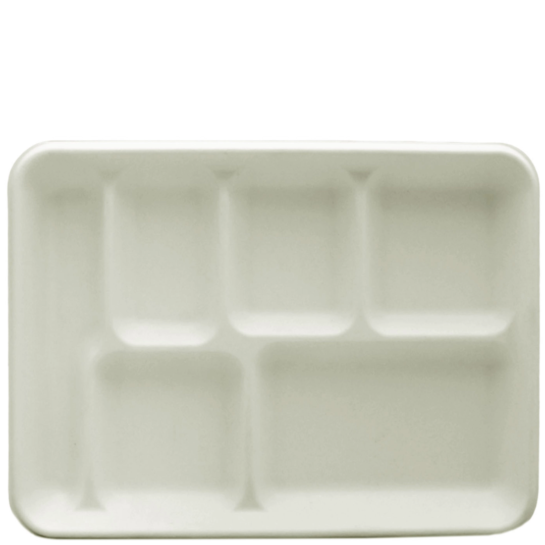 6 Compartment Biodegradable Party Thali Plates