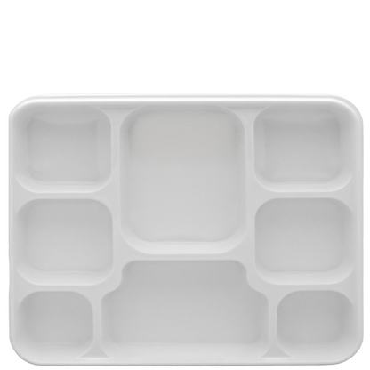 8 Compartment White Color Disposable Party Thali Plates