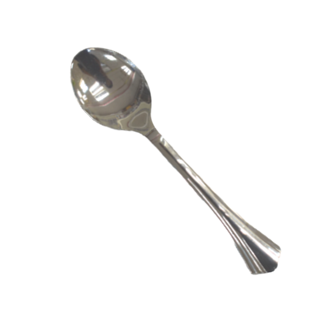 Disposable Plastic Spoon - Silver