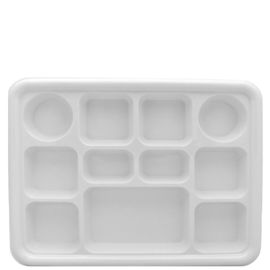 11 Compartment White Color Disposable Party Thali Plates