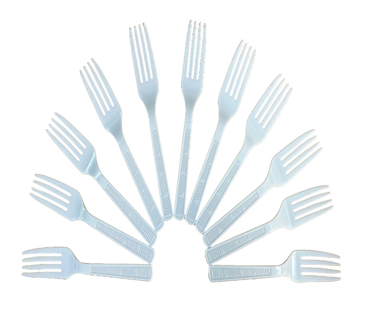 Disposable Plastic Fork - White