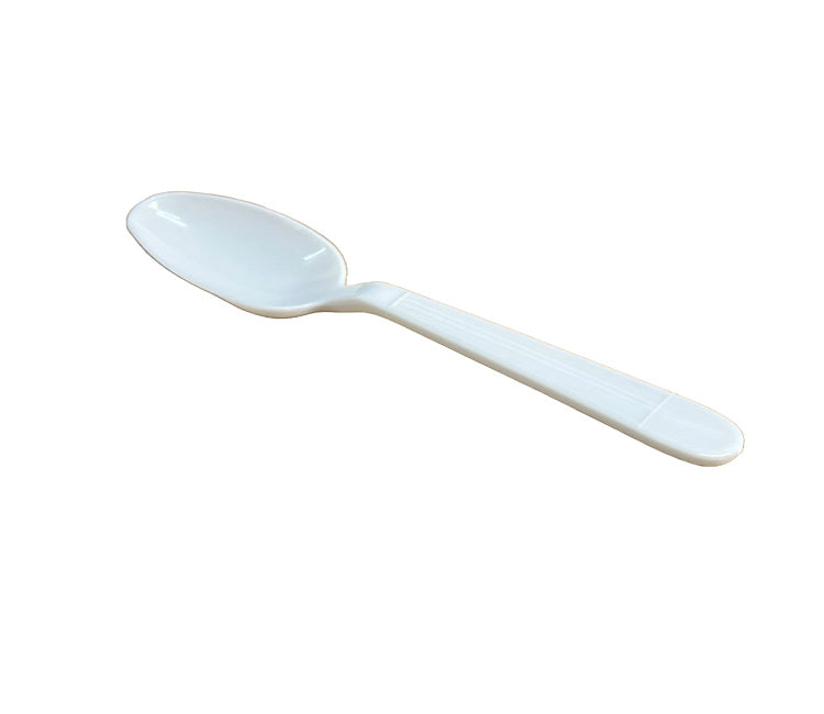 Disposable Plastic Spoon - White
